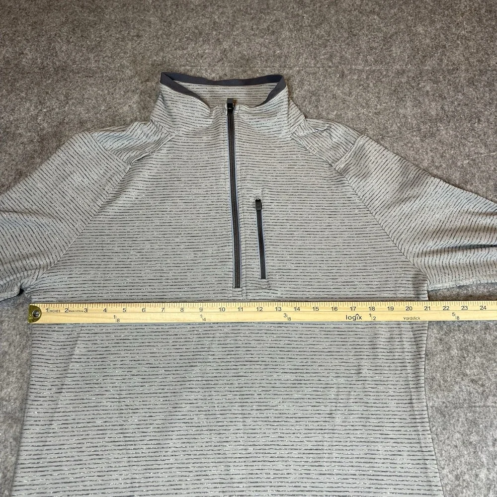 Lululemon Pullover Mens L Gray Half Zip  Performance Thumb Hole Chest Pocket